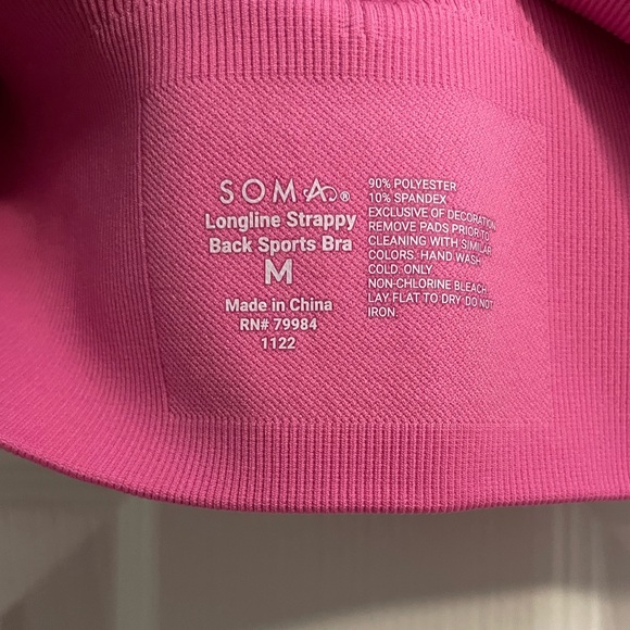NWOT SOMA strappy back long line sports bra - Picture 2 of 3